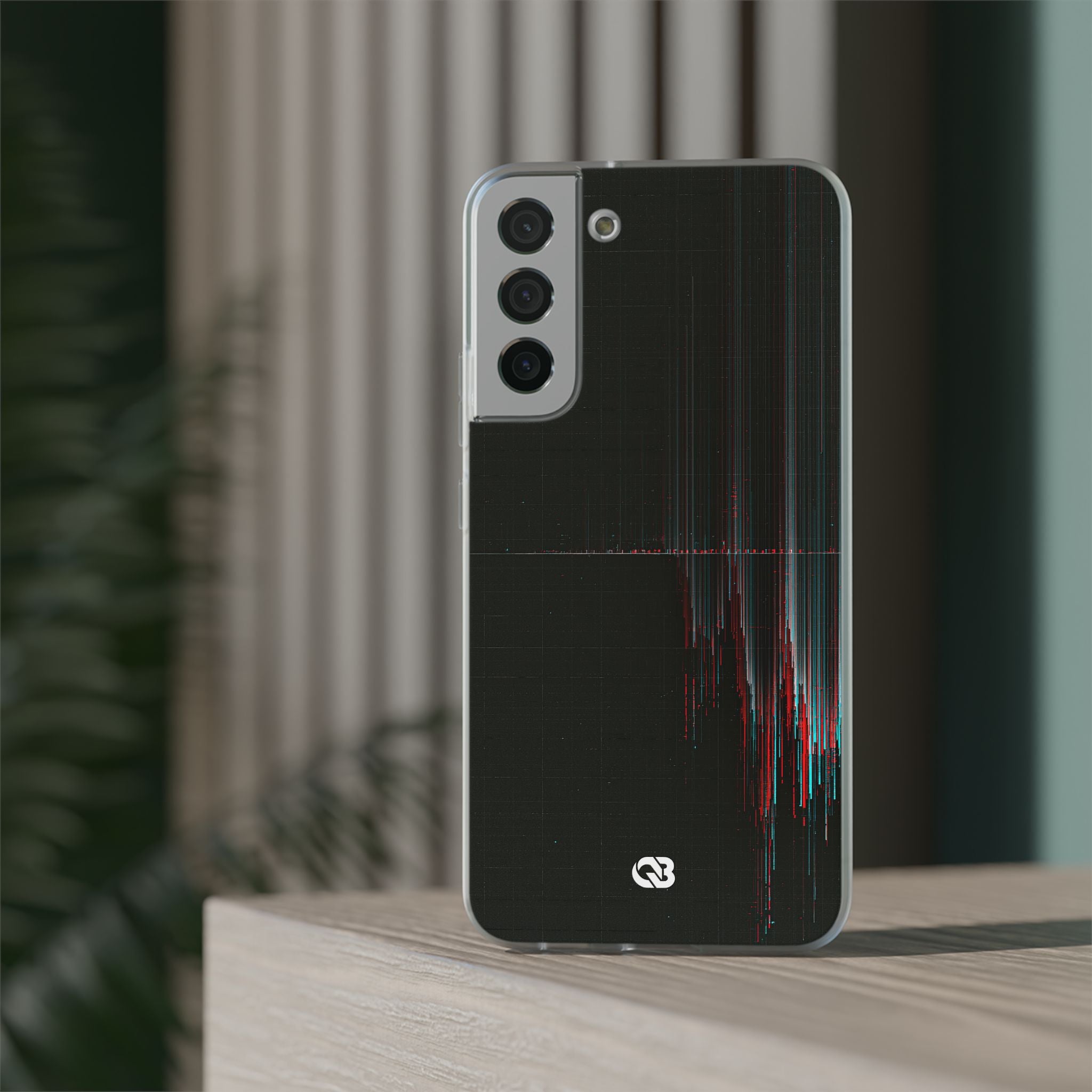 Black Lite Phone Case for Samsung - Corrupted Data Stream