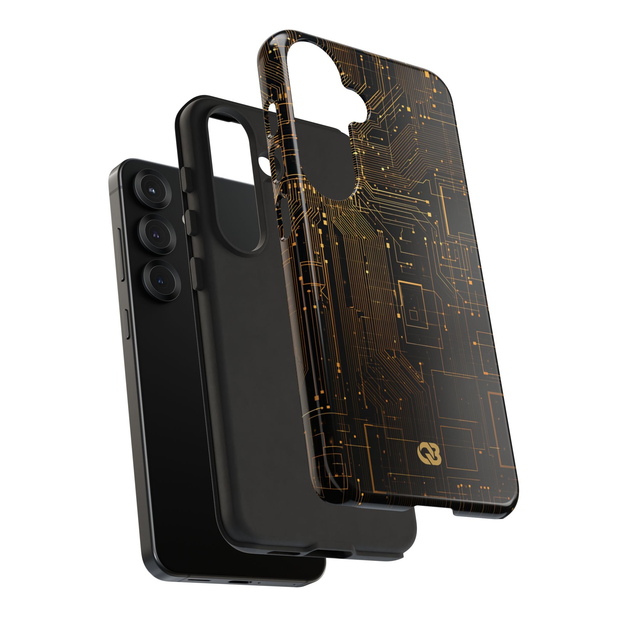Gold Tough Phone Case for Samsung - Amber Core Mainframe