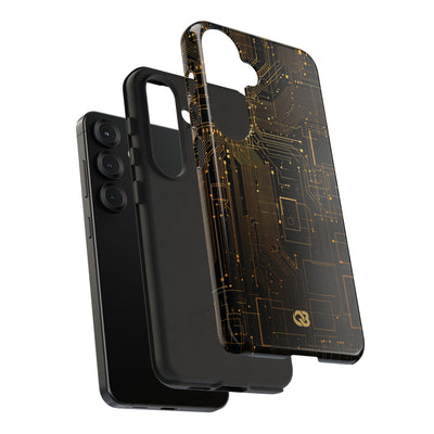 Gold Tough Phone Case for Samsung - Amber Core Mainframe