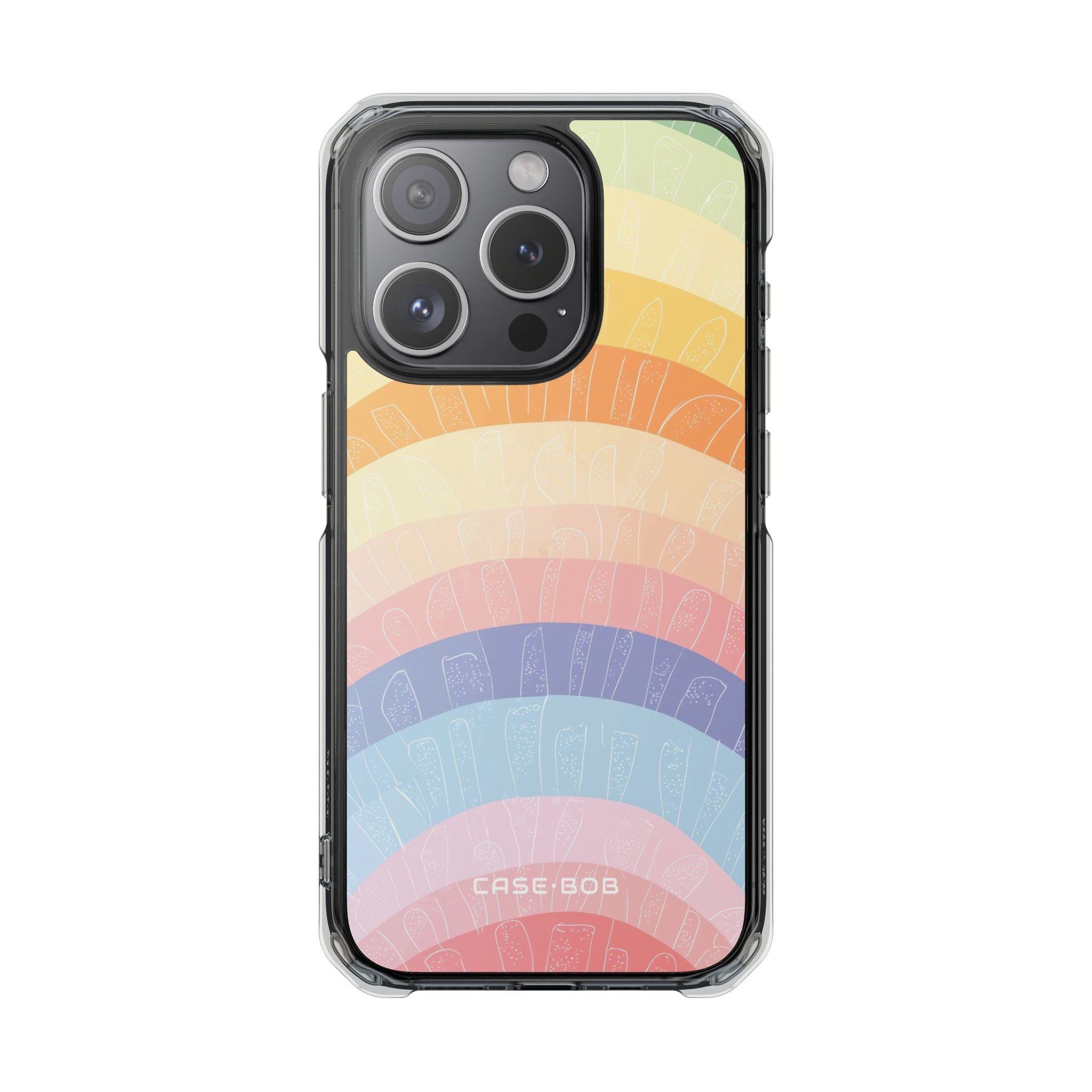 Pastel Rainbow Bands iPhone 15 Pro Case - Impact