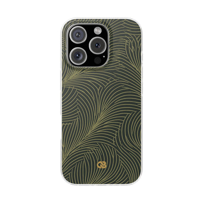 Green Lite Phone Case for iPhone - Dark Olive Plume