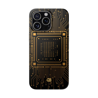 Gold Lite Phone Case for iPhone - Cyber Gold Processor