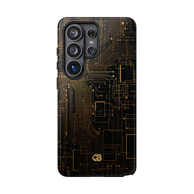 Gold Tough Phone Case for Samsung - Amber Core Mainframe