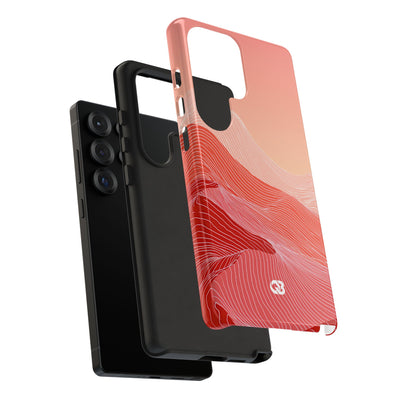 Coral Ridge Contours · Tough Phone Case for Samsung · Red