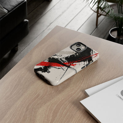 Crimson Sumi Slash · Tough Phone Case for iPhone · White