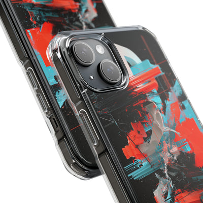 Fragmented Cyber Core · Clear Impact Magnetic Phone Case for iPhone ·  Black