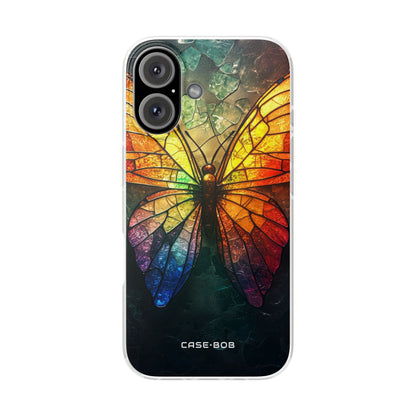 Stained Glass Butterfly iPhone 16 Case - Soft