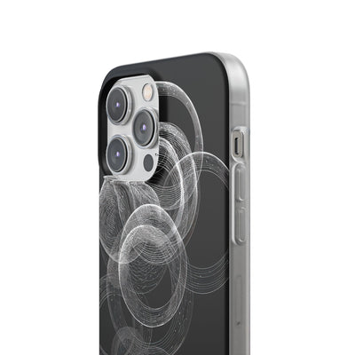 Black Lite Phone Case for iPhone - Kinetic Wireframe Orbit