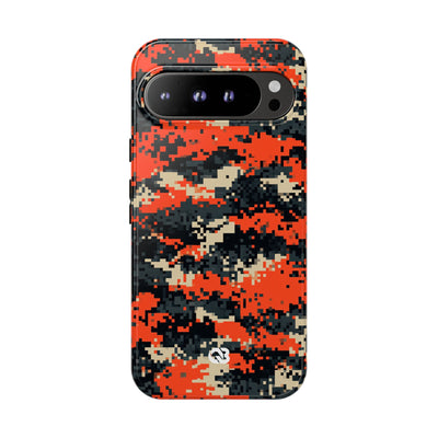 Signal Pixel Camo · Tough Phone Case for Pixel ·  Orange