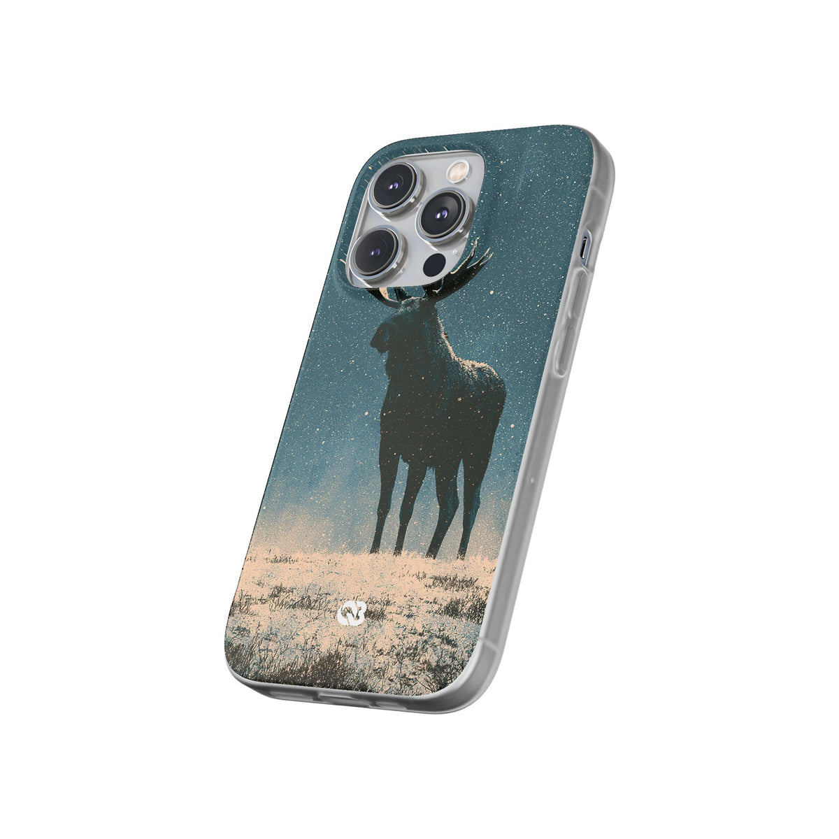 Nordic Boreal Moose · Lite Phone Case for iPhone ·  Blue
