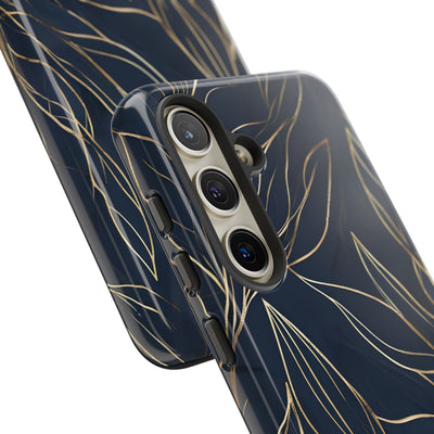 Gilded Navy Foliage · Tough Etui na telefon dla Samsung
