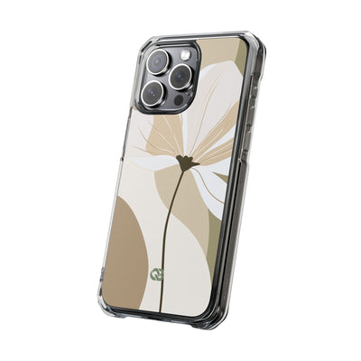 Beige Impact MagSafe Phone Case for iPhone - Sage Linen Magnolia