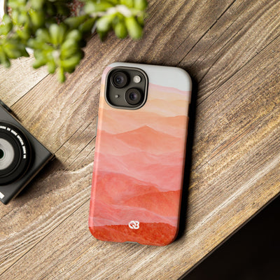 Alpenglow Ridge Vista · Tough Phone Case for iPhone · Orange