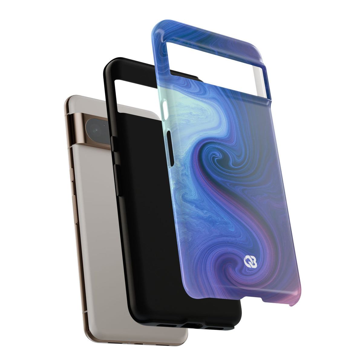 Azure Fluid Swirl · Tough Phone Case for Pixel ·  Blue
