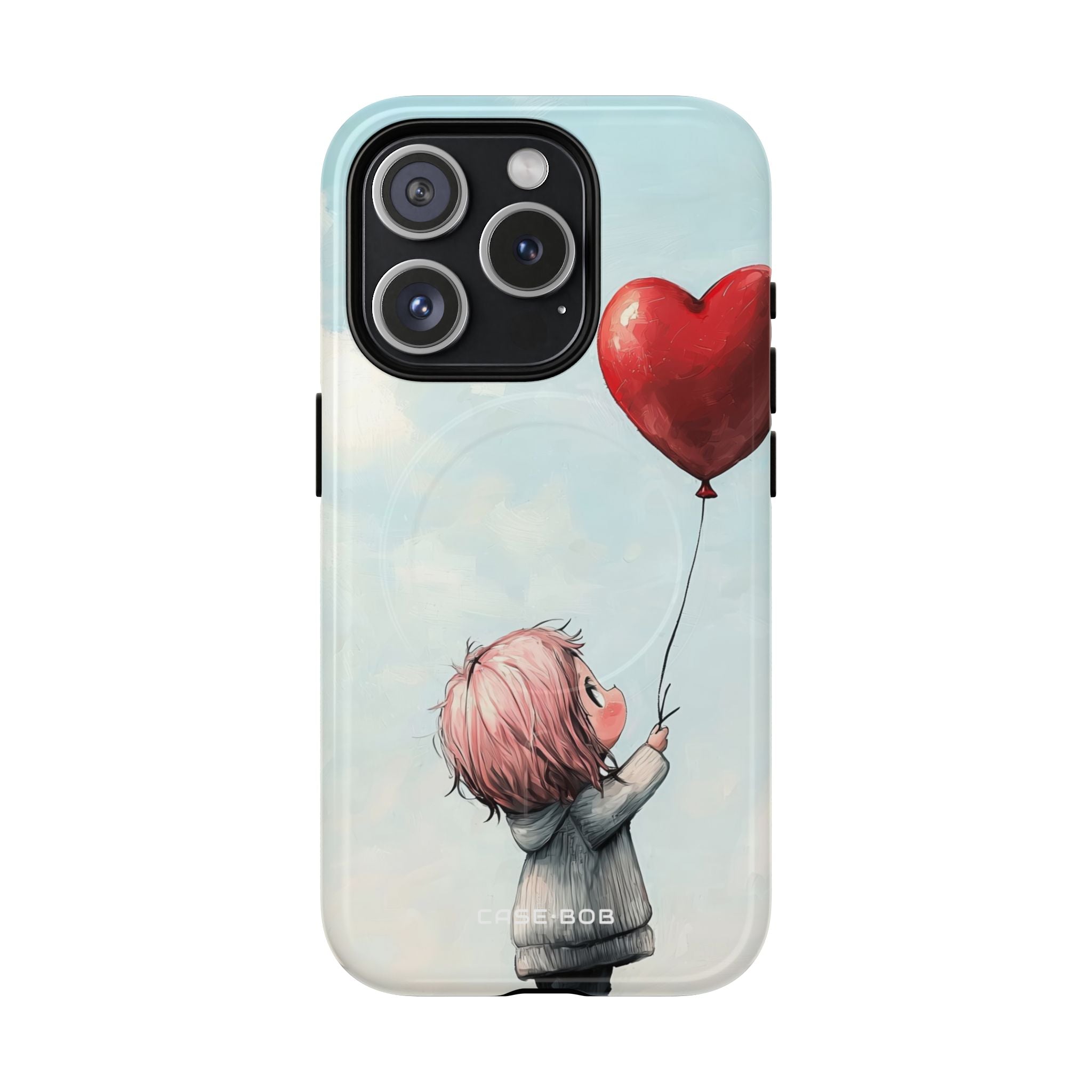 Heart Balloon Glow iPhone 15 Pro Case - Tough+