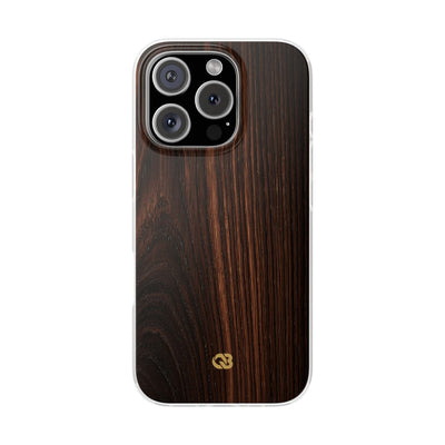 Brown Lite Phone Case for iPhone - Burnished Mahogany Grain
