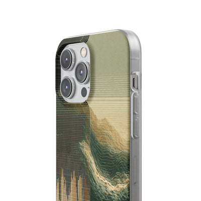 Beige Lite Phone Case for iPhone - Veridian Data Ridge