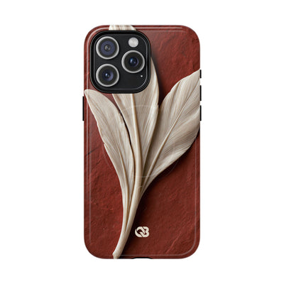 Carved Ivory Plume · Tough 2.0 Magnetic Phone Case for iPhone · Red