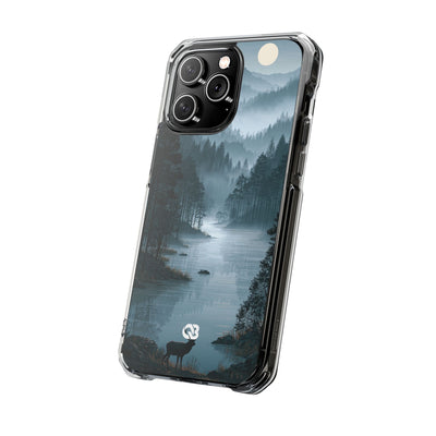 Silent Nordic Fjord · Clear Impact Magnetic Phone Case for iPhone · Blue