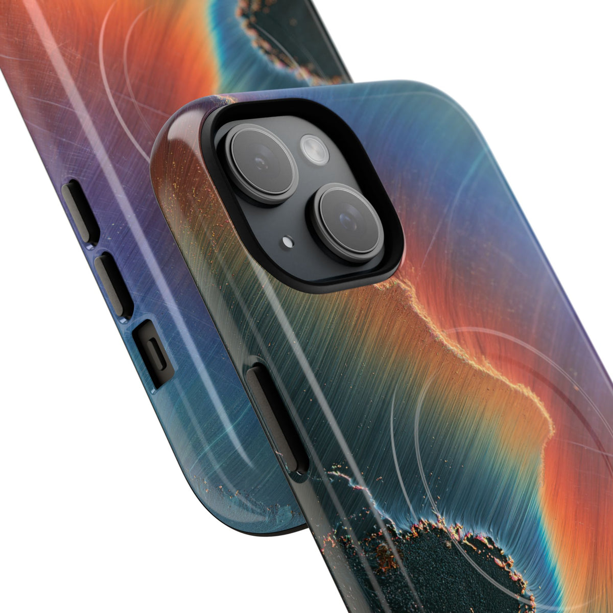 Prismatic Aura Shift · Tough 2.0 Magnetic Phone Case for iPhone · Blue