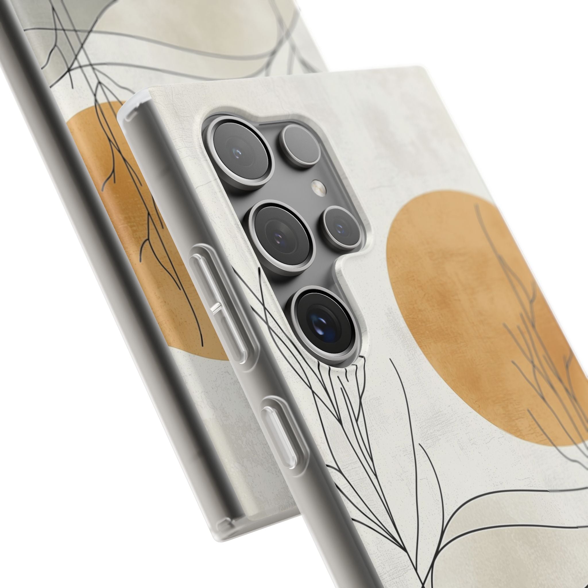 Burnt Horizon Lines · Soft Phone Case for Samsung