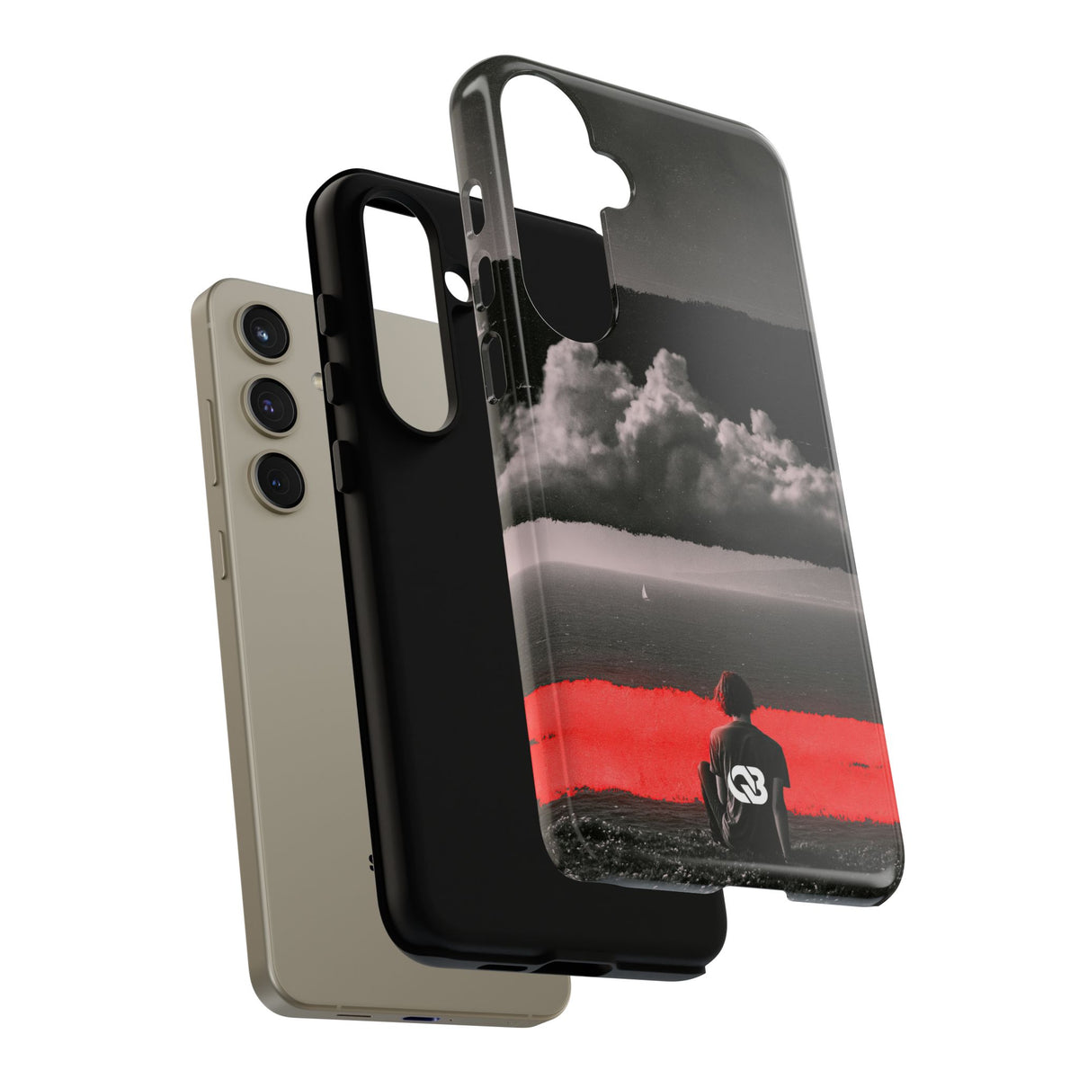 Crimson Horizon · Tough Phone Case for Samsung · Black