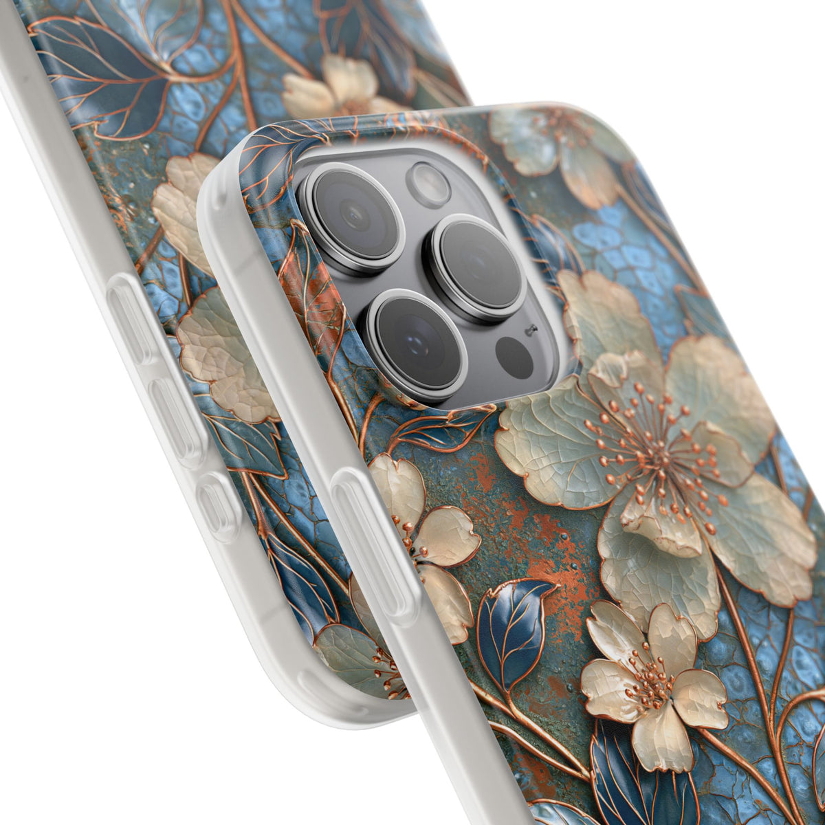 Gilded Blossom Reverie · Lite Phone Case for iPhone ·  Teal