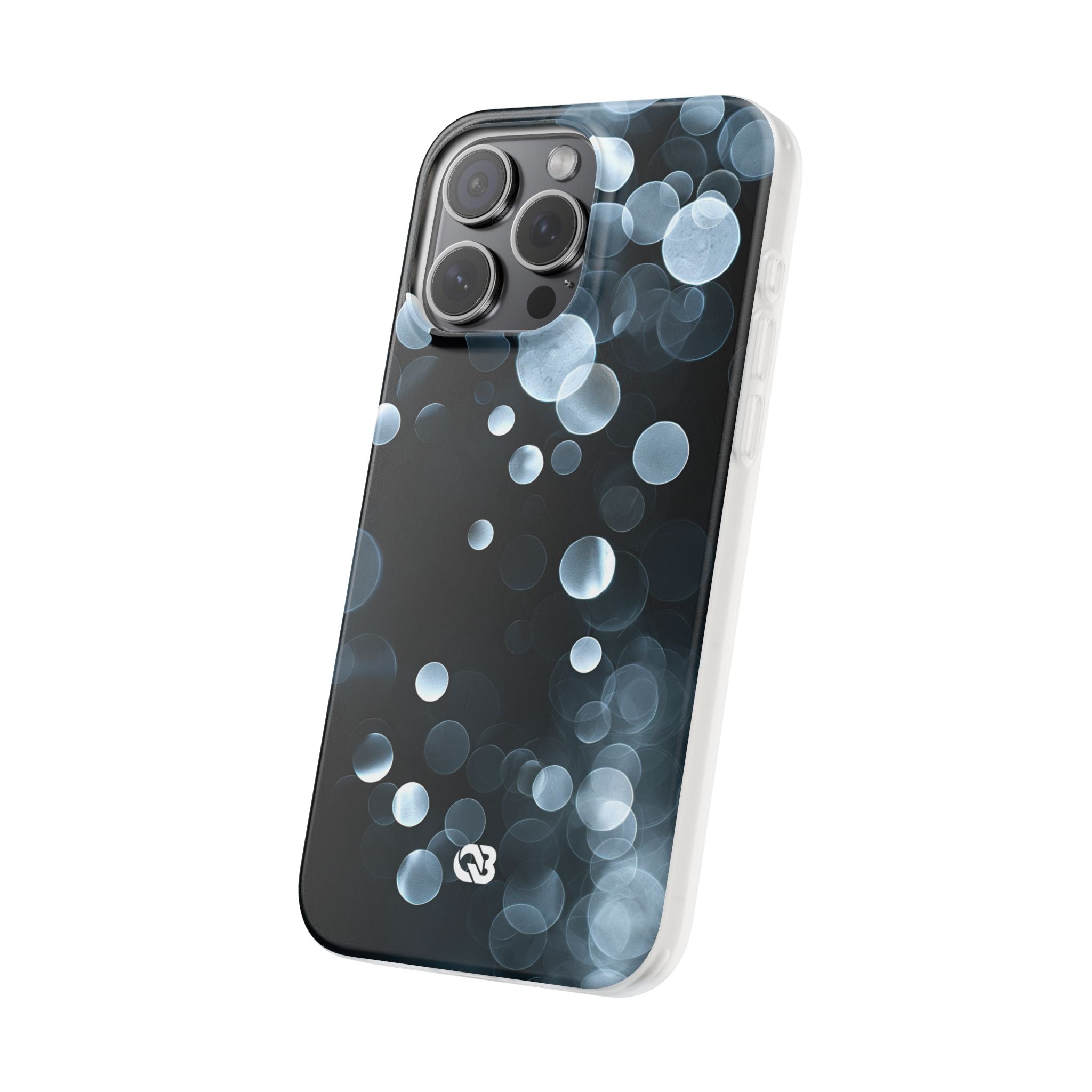 Black Lite Phone Case for iPhone - Silver Orbit Glow