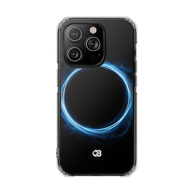 Luminous Corona · Clear Impact Magnetic Phone Case for iPhone · Blue
