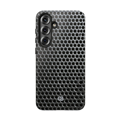 Silver Tough Phone Case for Samsung - Brutalist Steel Mesh