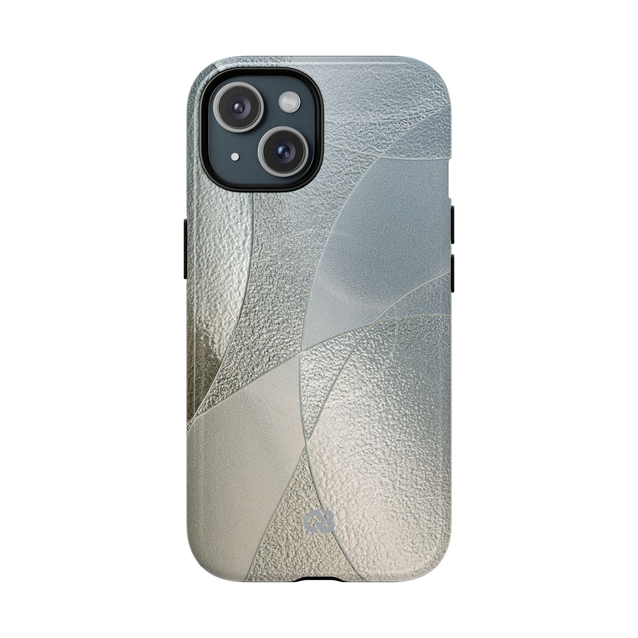 Silver Tough 2.0 Magsafe Phone Case for iPhone - Frosted Silver Mosaic