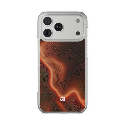 Caldera Ridge · Clear Impact Magnetic Phone Case for iPhone · Orange