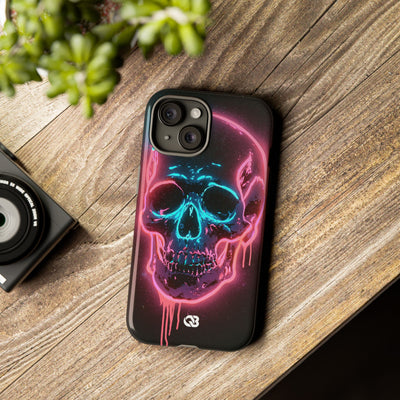 Neon Drip Skull · Tough Phone Case for iPhone · Black