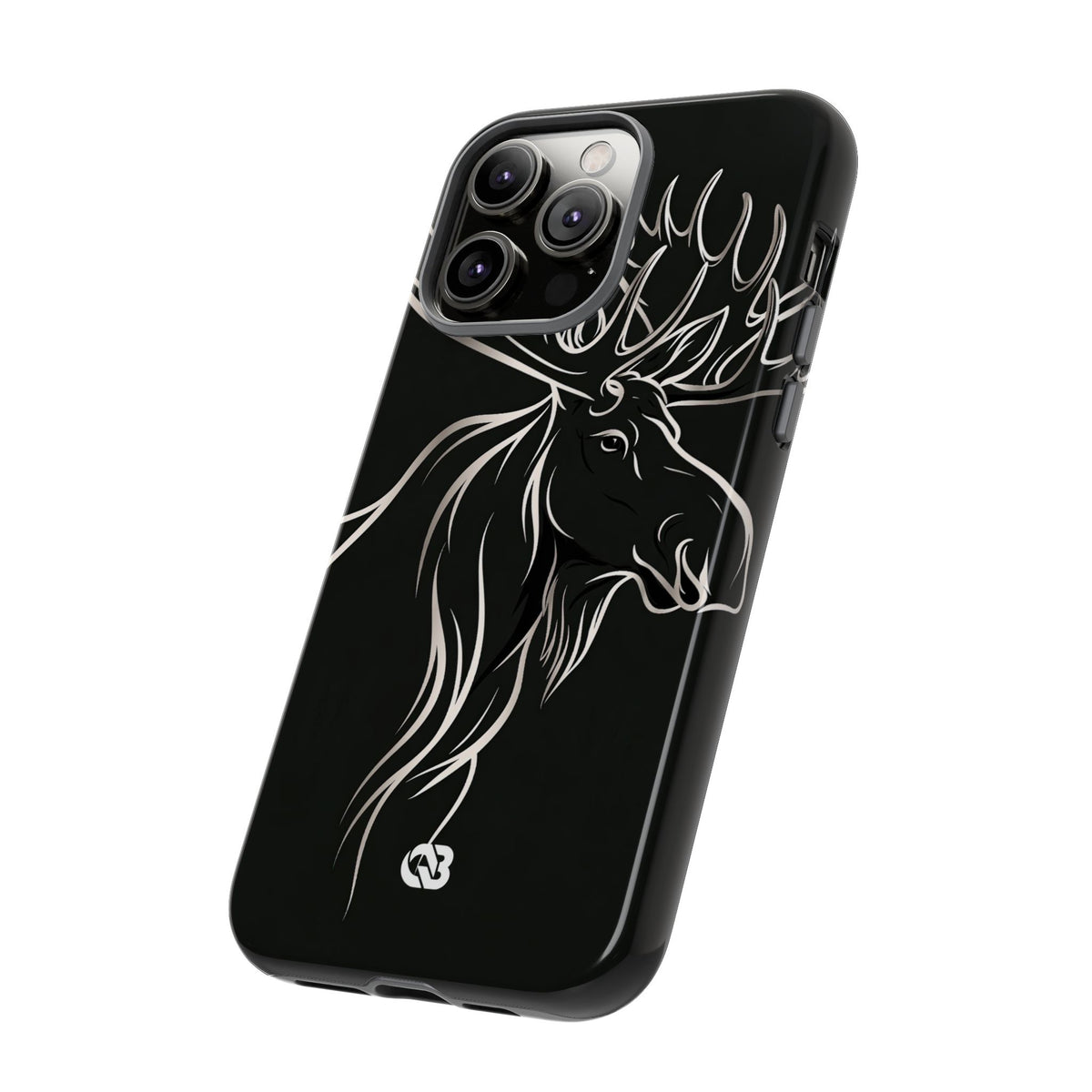 Nordic Moose Contour · Tough Phone Case for iPhone · Black