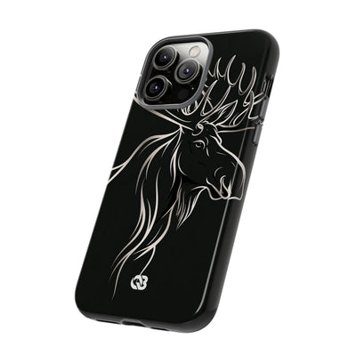 Nordic Moose Contour · Tough Phone Case for iPhone · Black