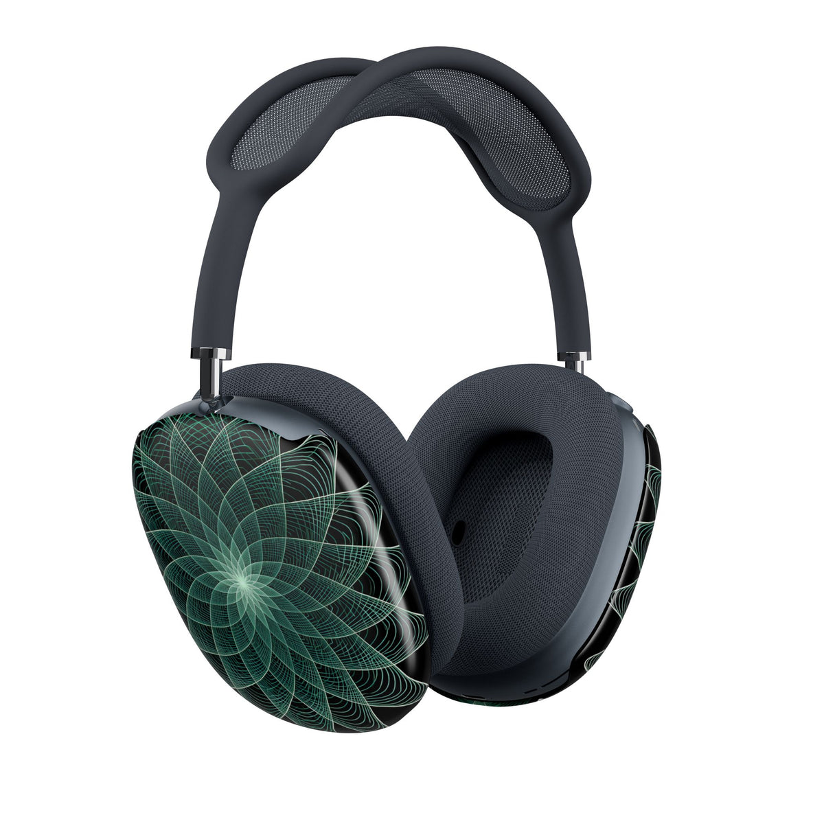 Verdant Harmonic Bloom · Hard Case for AirPods Max · Black