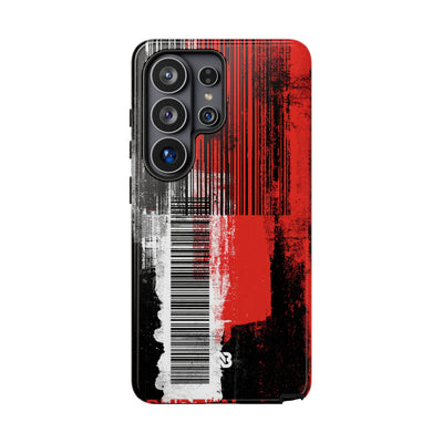 Distorted Barcode · Tough Phone Case for Samsung · Black