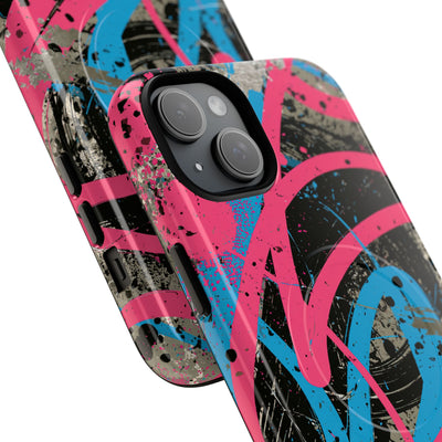 Cyber Splatter Flow · Tough 2.0 Magnetic Phone Case for iPhone · Pink