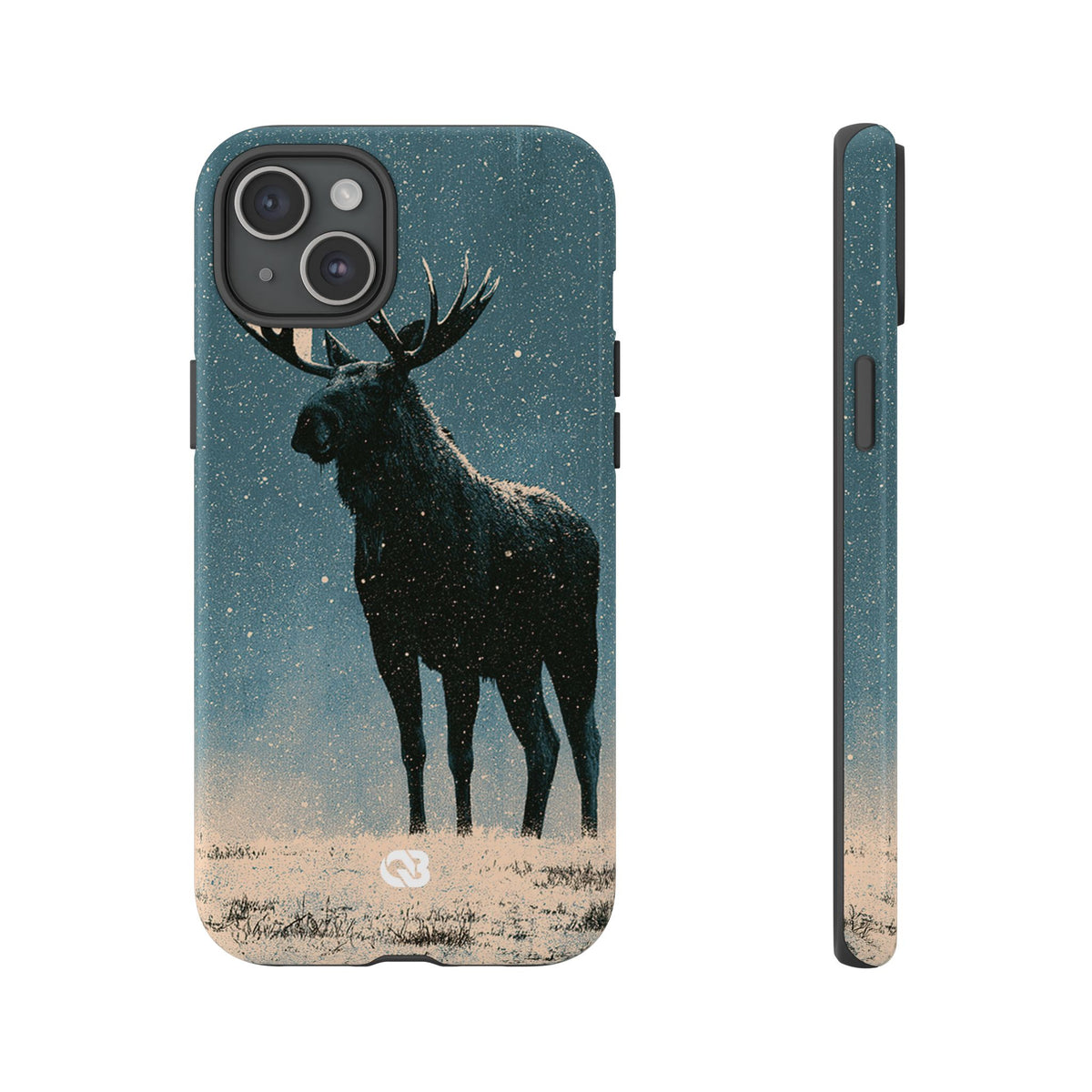 Nordic Boreal Moose · Tough Phone Case for iPhone · Blue