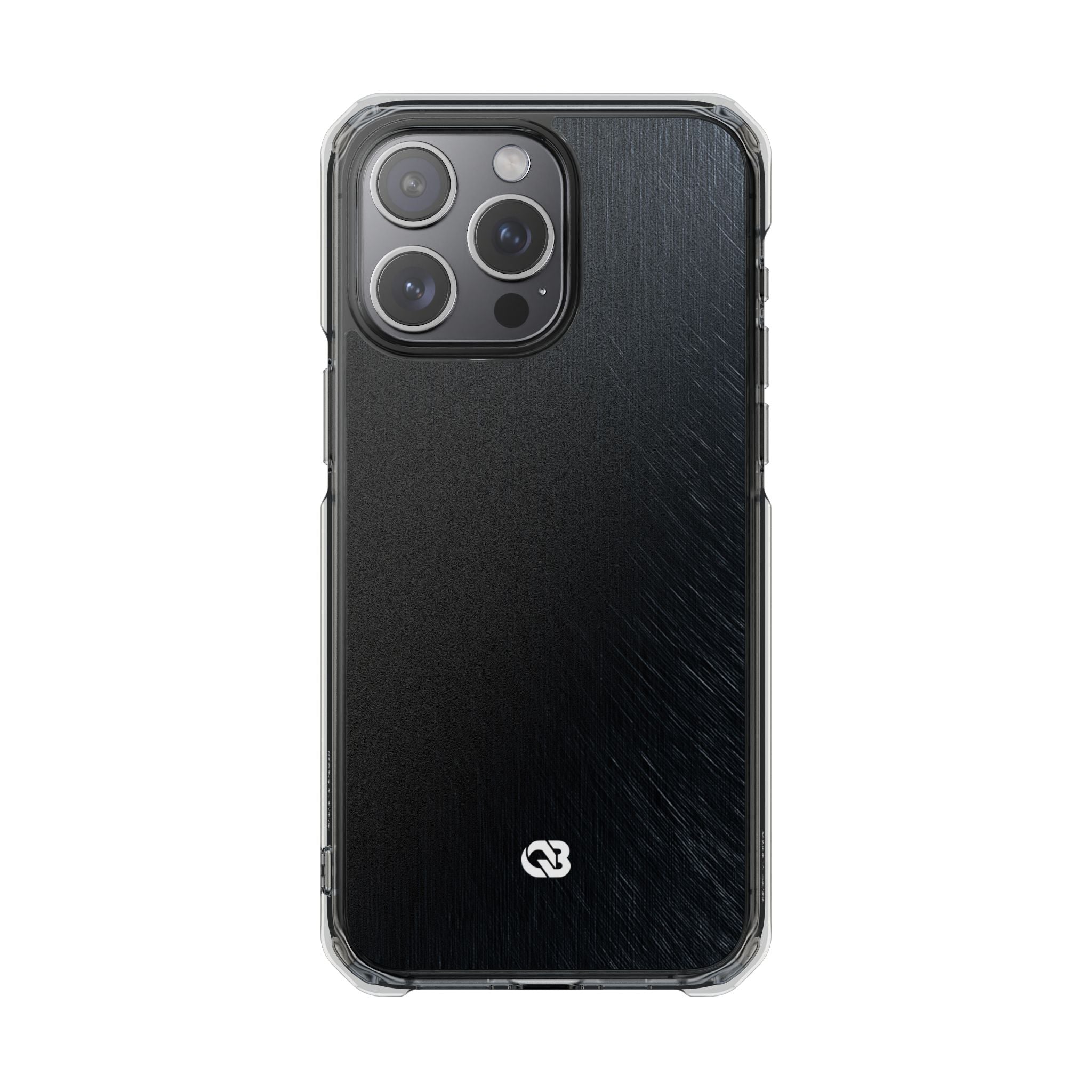 Black Impact MagSafe Phone Case for iPhone - Midnight Brushed Grain