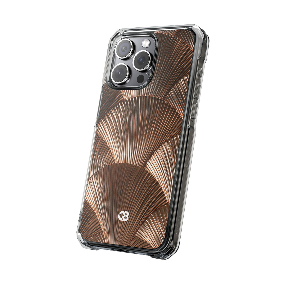 Rose Gilded Fan · Clear Impact Magnetic Phone Case for iPhone · Gold