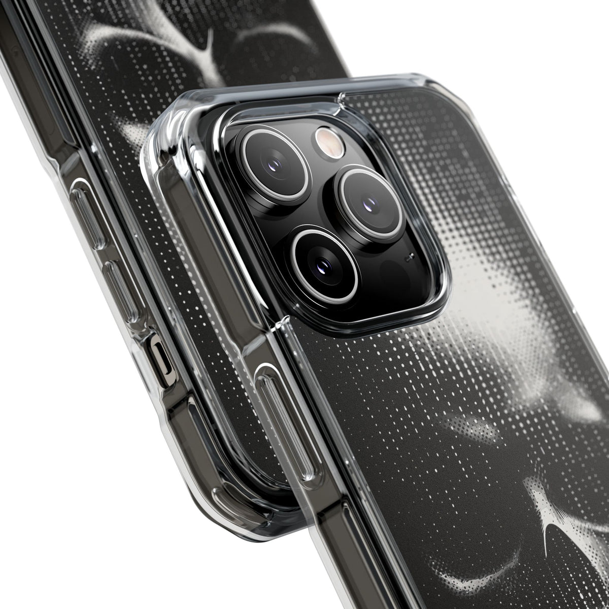 Raster Phantom · Clear Impact Magnetic Phone Case for iPhone ·  Black