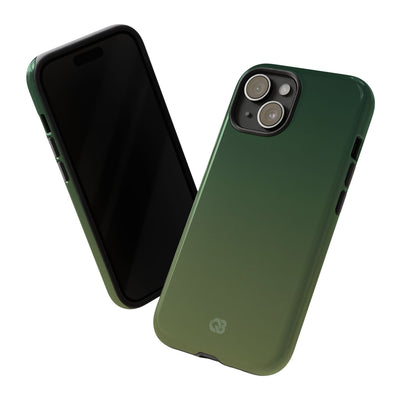 Green Tough Phone Case for iPhone - Shadow Moss Grain