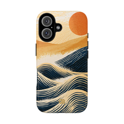 Blue Tough Phone Case for iPhone - Kyoto Cresting Tide
