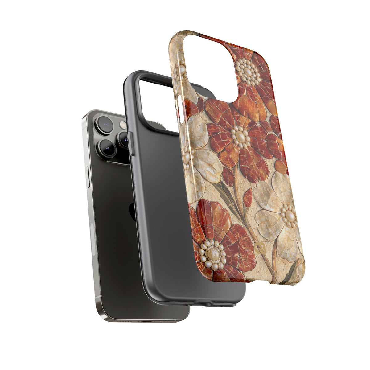 Carnelian Pearl Bloom · Tough Phone Case for iPhone · Orange