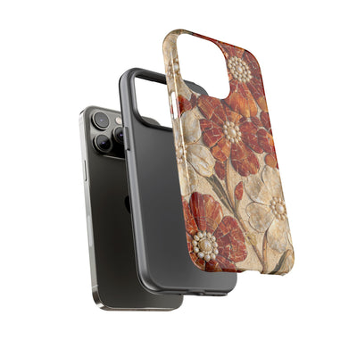 Carnelian Pearl Bloom · Tough Phone Case for iPhone · Orange