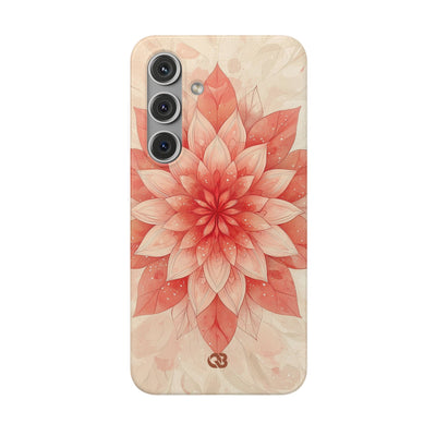 Coral Layered Bloom · Soft Phone Case for Samsung