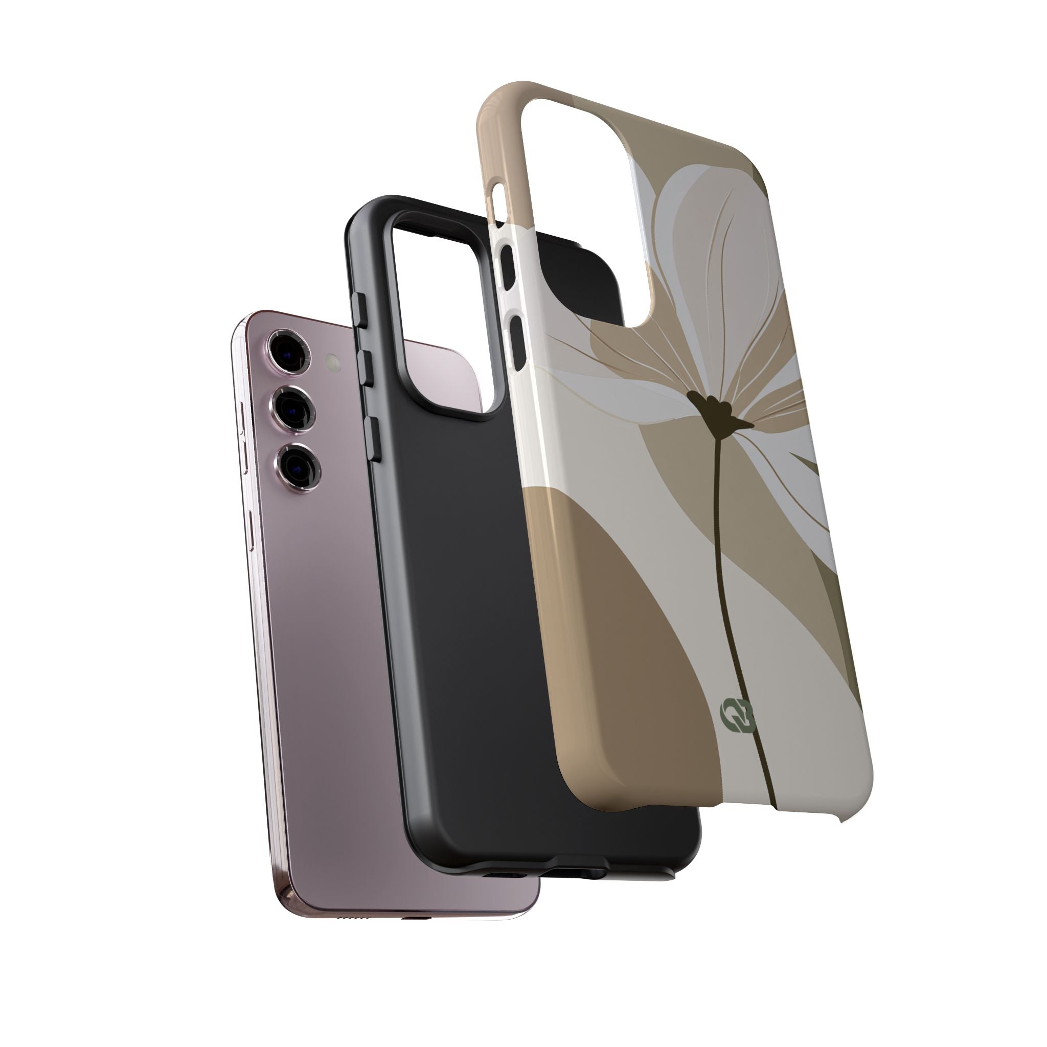 Beige Tough Phone Case for Samsung - Sage Linen Magnolia