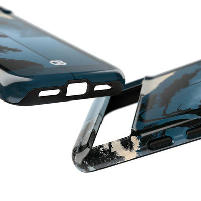 Misty Pine Horizon · Tough Phone Case for Pixel ·  Teal