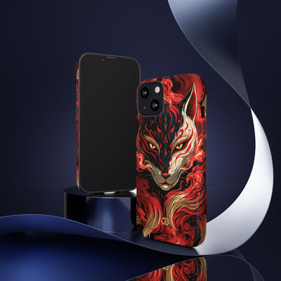 Crimson Kitsune Spirit · Tough Phone Case for iPhone · Red